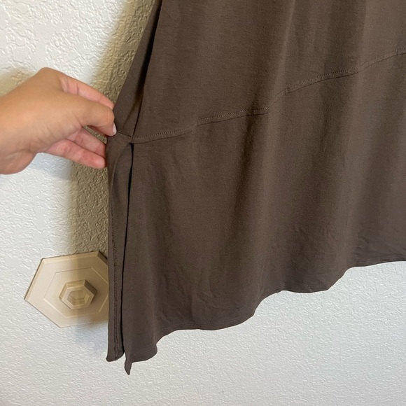 Eileen Fisher Asymmetric Brown Top Size 1X - Picture 5 of 8